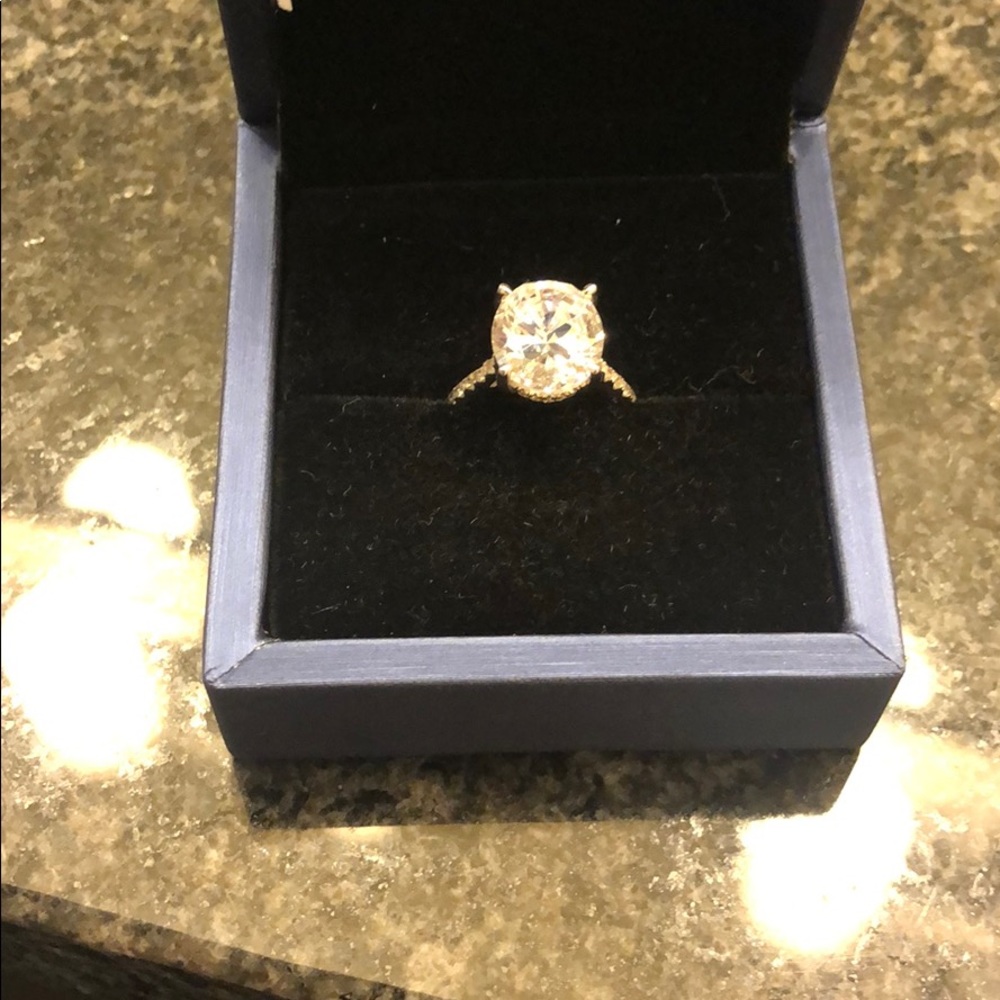 CZ 4 ct sterling silver ring